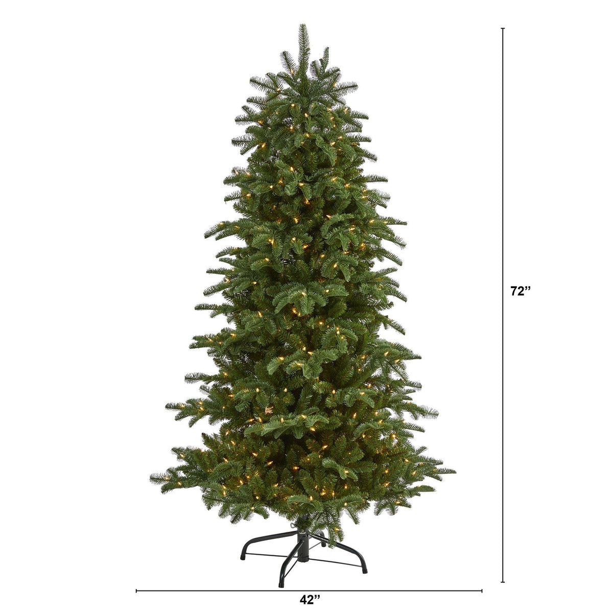 6 ft South Carolina Fir Christmas Tree by Nearly Natural with 450 clear lights on Tampa Home & Garden Store