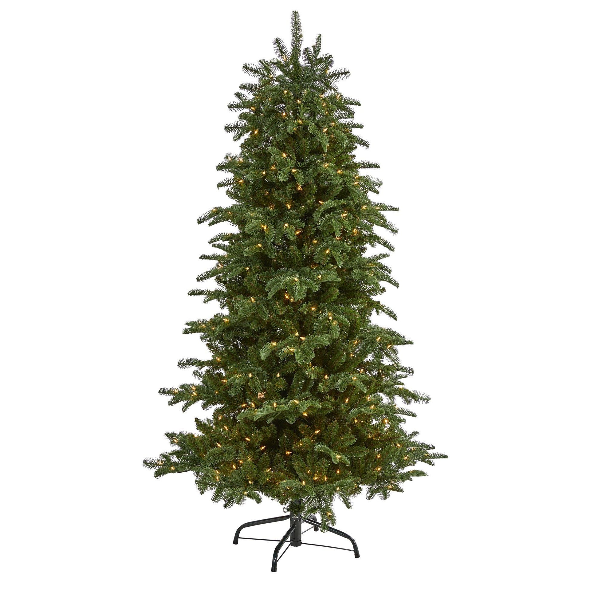 Nearly Natural 6ft SC Fir Christmas Tree green 450 clear lights 1598 bendable branches on Tampa Home & Garden Store