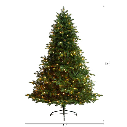 Nearly Natural 6 ft Spruce Christmas Tree with 400 warm lights and 1908 bendable branches on Tampa Home & Garden Store