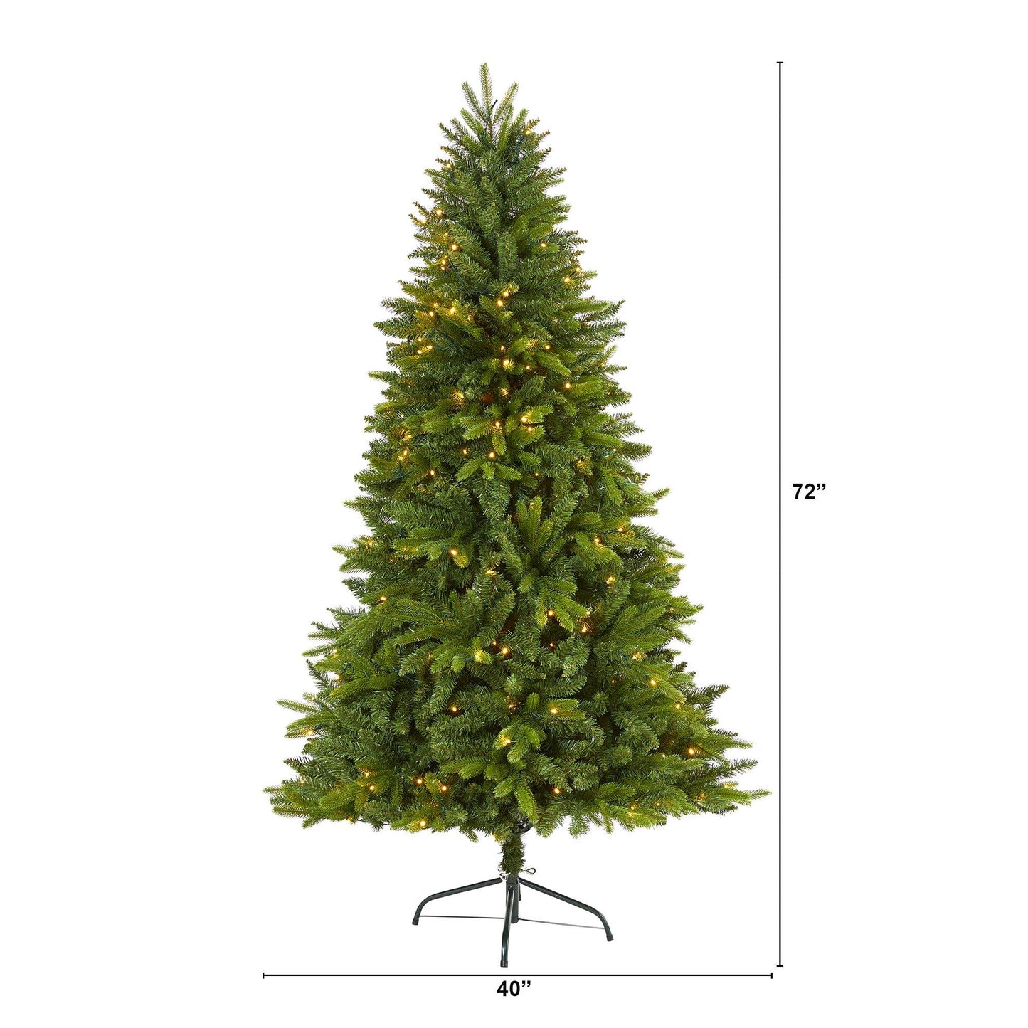 6 ft Sun Valley Fir artificial Christmas tree with 300 clear LED lights by Nearly Natural on Tampa Home & Garden Store