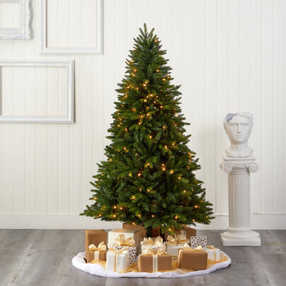 6' Sun Valley Fir artificial Christmas tree with 300 clear LED lights, Nearly Natural on Tampa Home & Garden Store