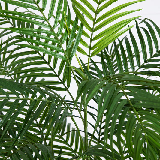 6' Tropic artificial Areca Palm Silk Tree fronds close-up Nearly Natural on Tampa Home & Garden Store
