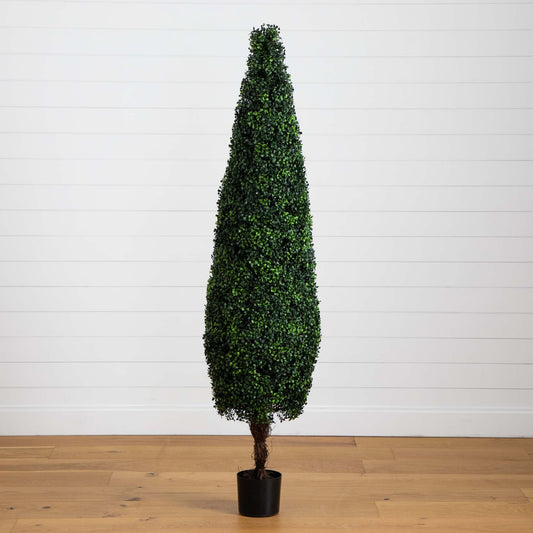 6’ UV Resistant Artificial Boxwood Topiary  Cone Tree (Indoor/Outdoor) - Tampa Home & Garden Store