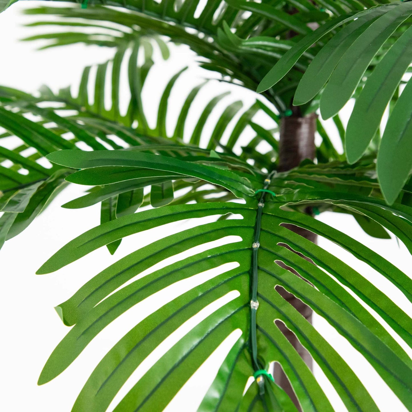 Palmera artificial luminosa resistente a los rayos UV de 1,8 m con 206 luces LED de color blanco cálido (interior/exterior)
