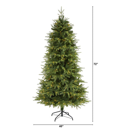 6 ft Vancouver Fir Christmas tree with 350 LED lights and 1870 bendable branches Nearly Natural on Tampa Home & Garden Store