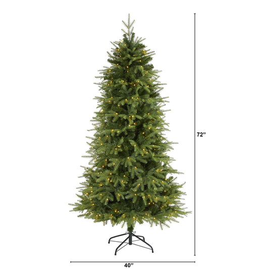 6 ft Vancouver Fir Christmas tree with 350 LED lights and 1870 bendable branches Nearly Natural on Tampa Home & Garden Store