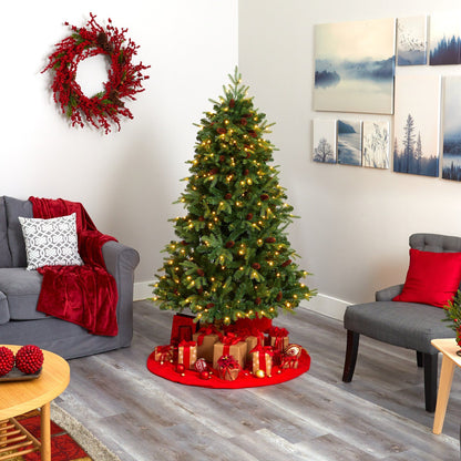 6 Foot Wellington Spruce Tree and Clear Lights
