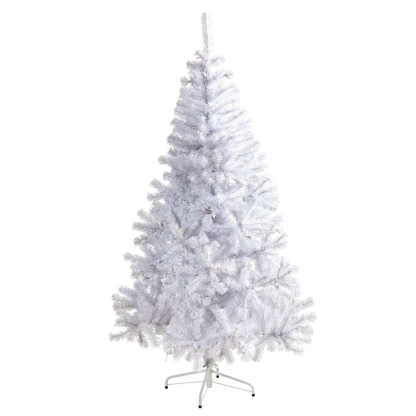 6' White artificial Christmas tree by Nearly Natural with 680 bendable branches on Tampa Home & Garden Store