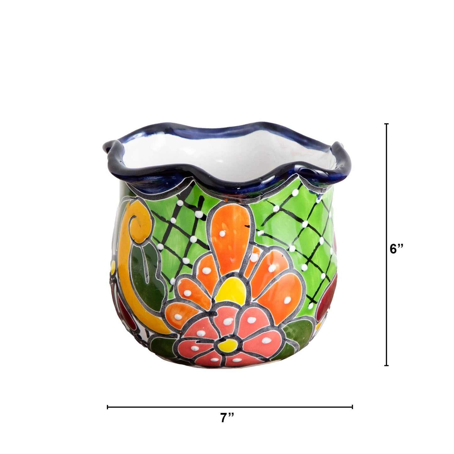 Handmade Talavera Ceramic Planter and Decor