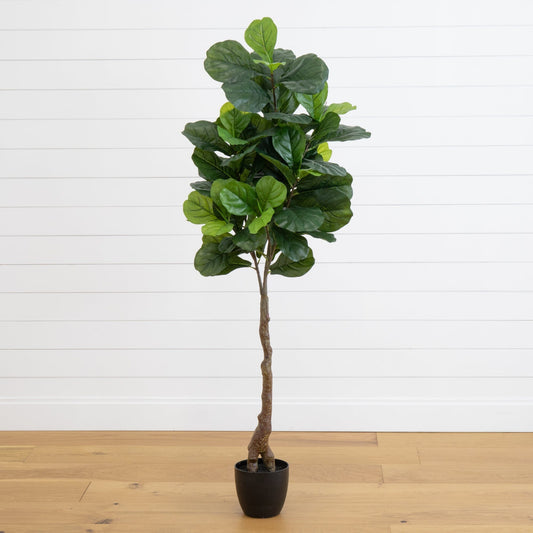 64” Fiddle Leaf Artificial Tree (Real Touch) - Tampa Home & Garden Store