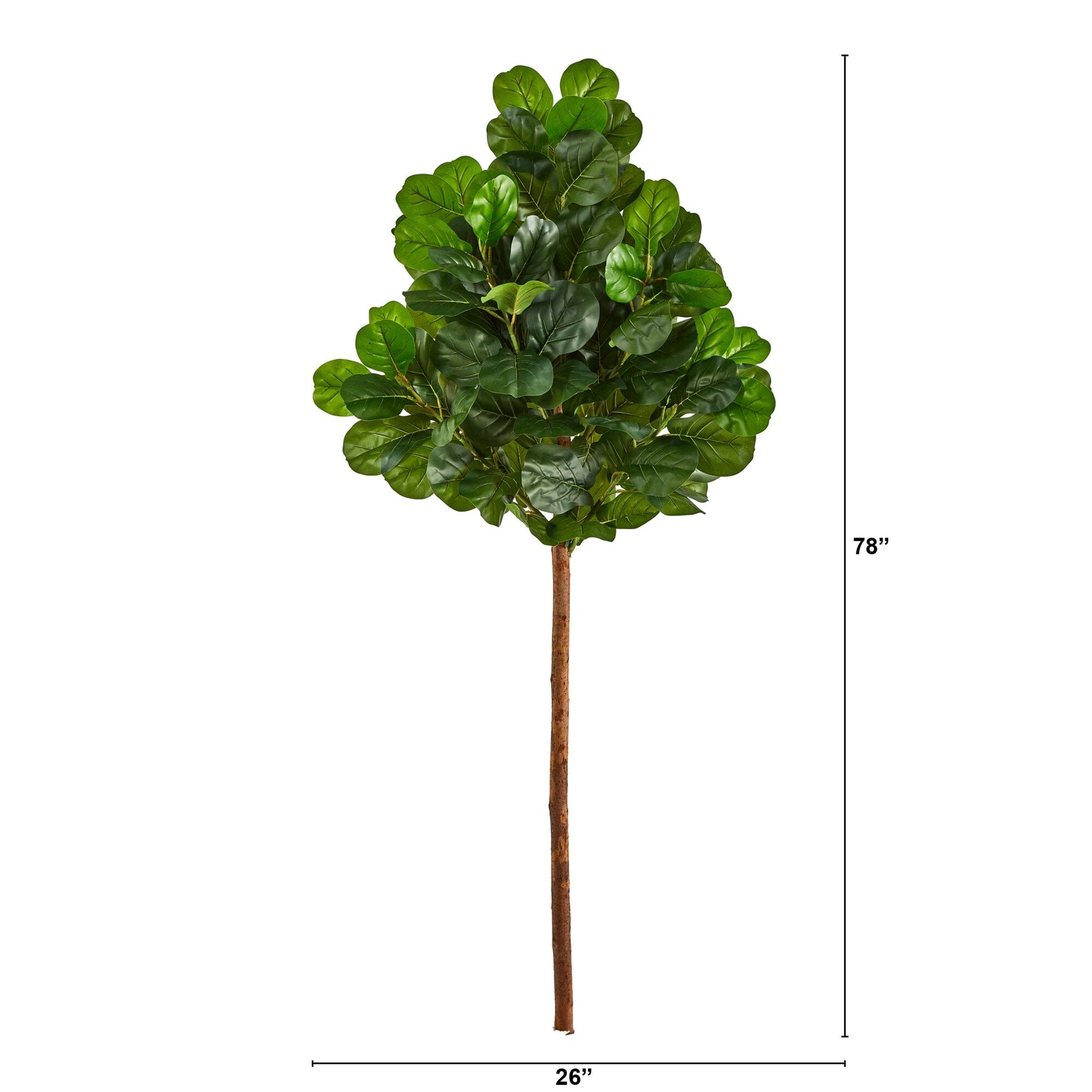 6.5 ft artificial fiddle leaf tree Nearly Natural, no pot, green glossy leaves on Tampa Home & Garden Store