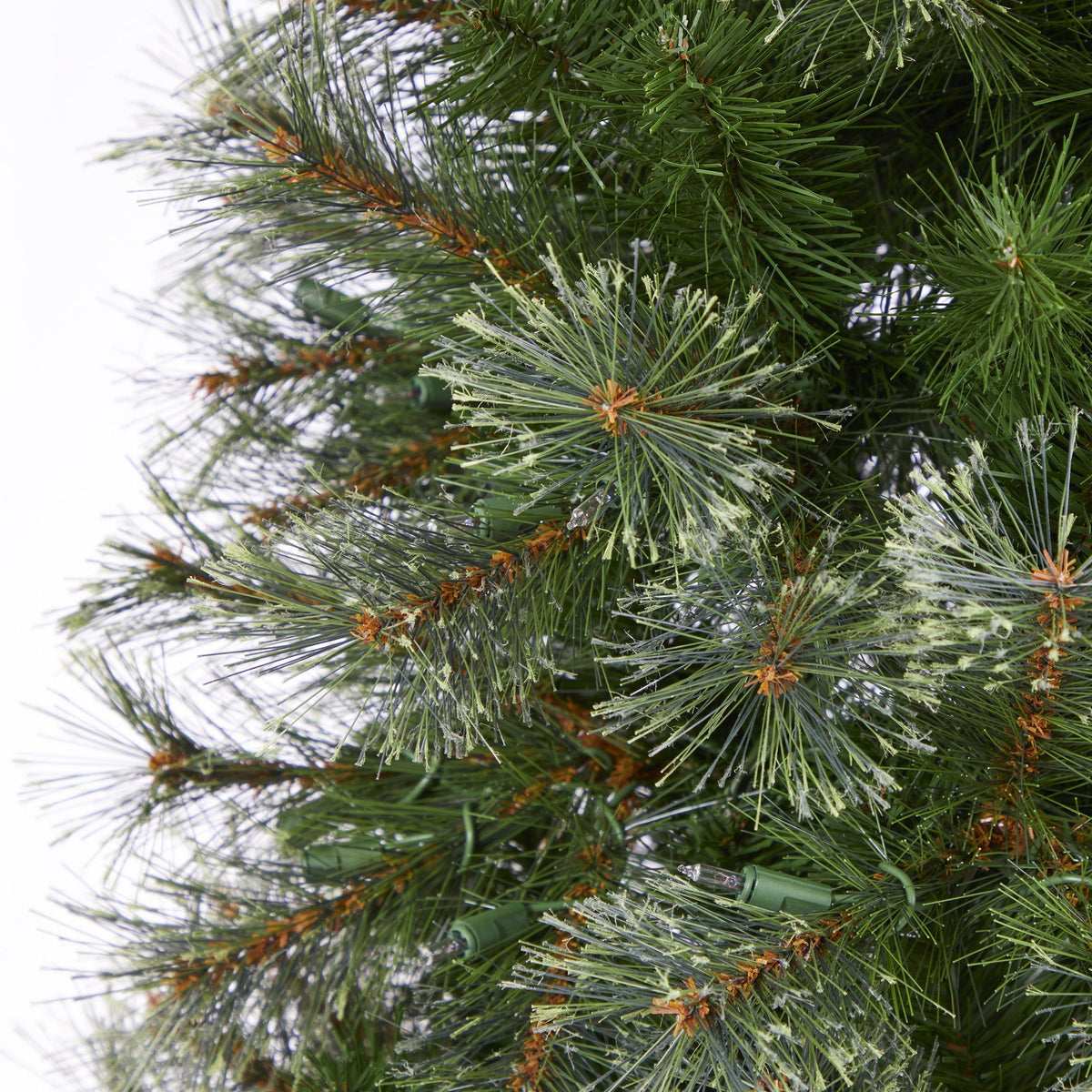 Nearly Natural 6.5' cashmere slim artificial Christmas tree close-up green needles on Tampa Home & Garden Store