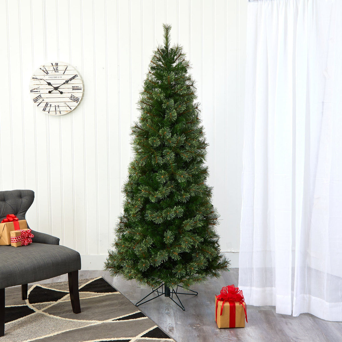 Christmas tree Nearly Natural 6.5' Cashmere Slim artificial with 660 bendable branches on Tampa Home & Garden Store
