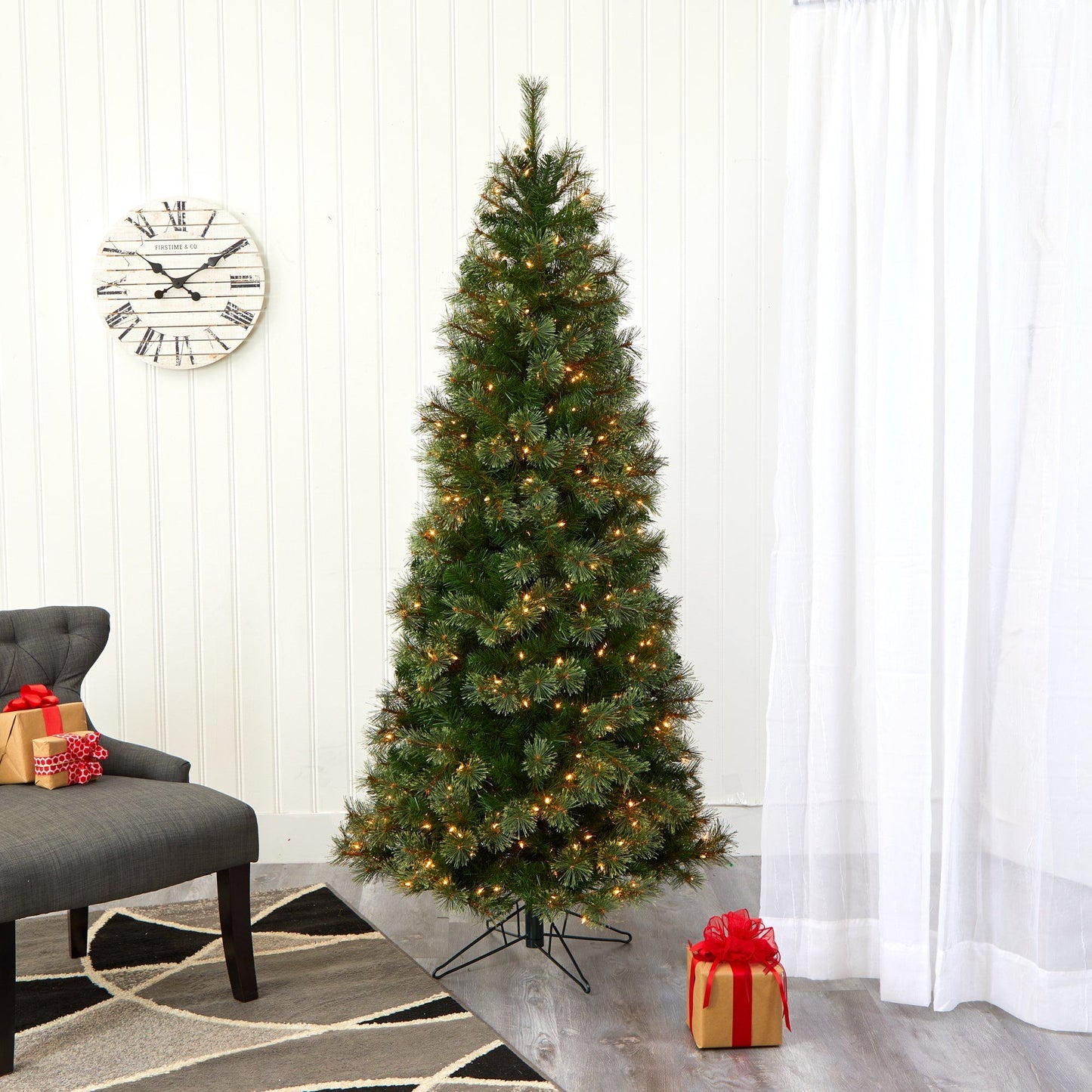 6.5' Cashmere Slim Artificial Christmas Tree with 660 bendable branches on Tampa Home & Garden Store