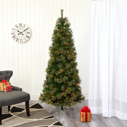 6.5' Cashmere Slim Artificial Christmas Tree with 660 bendable branches on Tampa Home & Garden Store