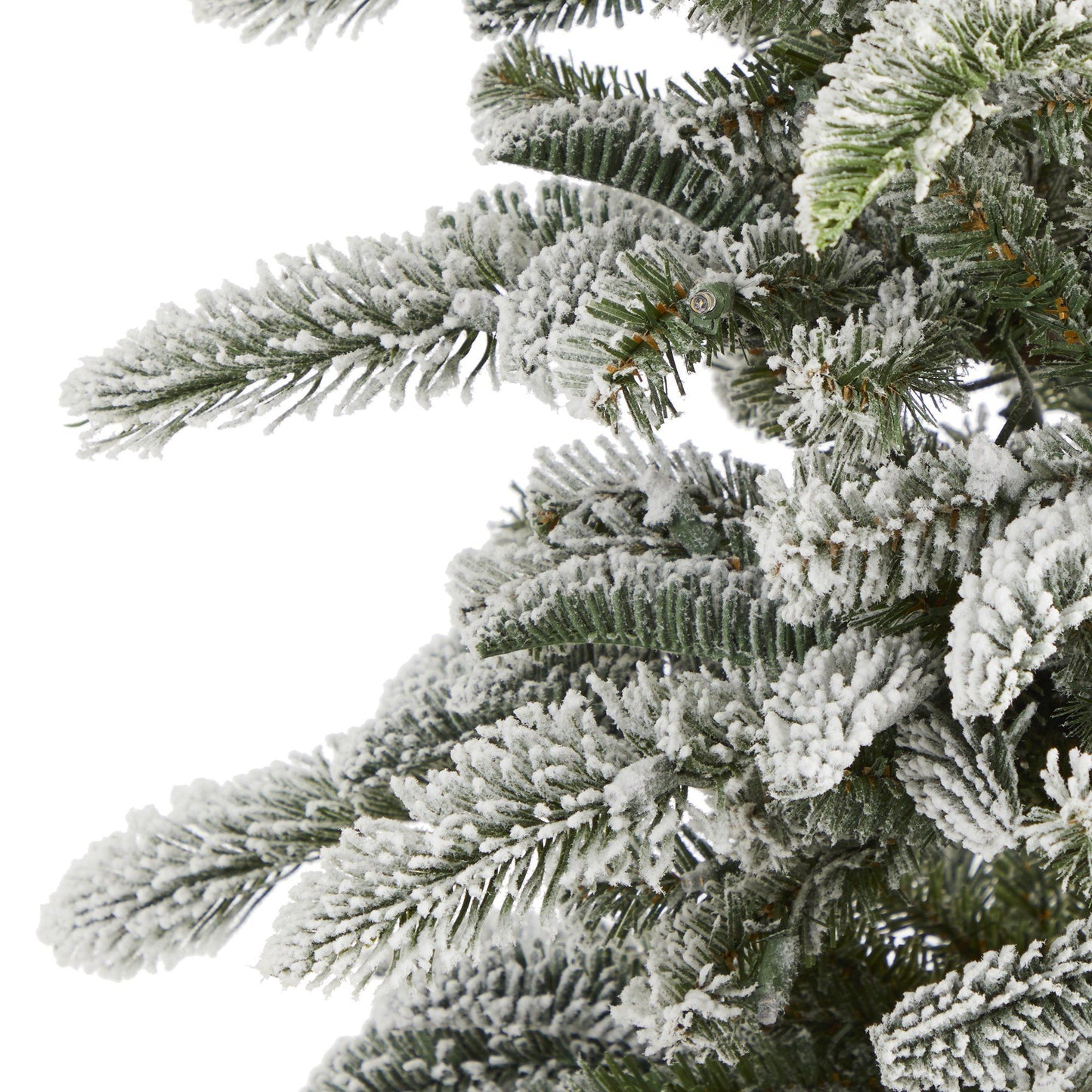 Christmas tree 6.5ft flocked Washington Alpine with frosted green needles on Tampa Home & Garden Store