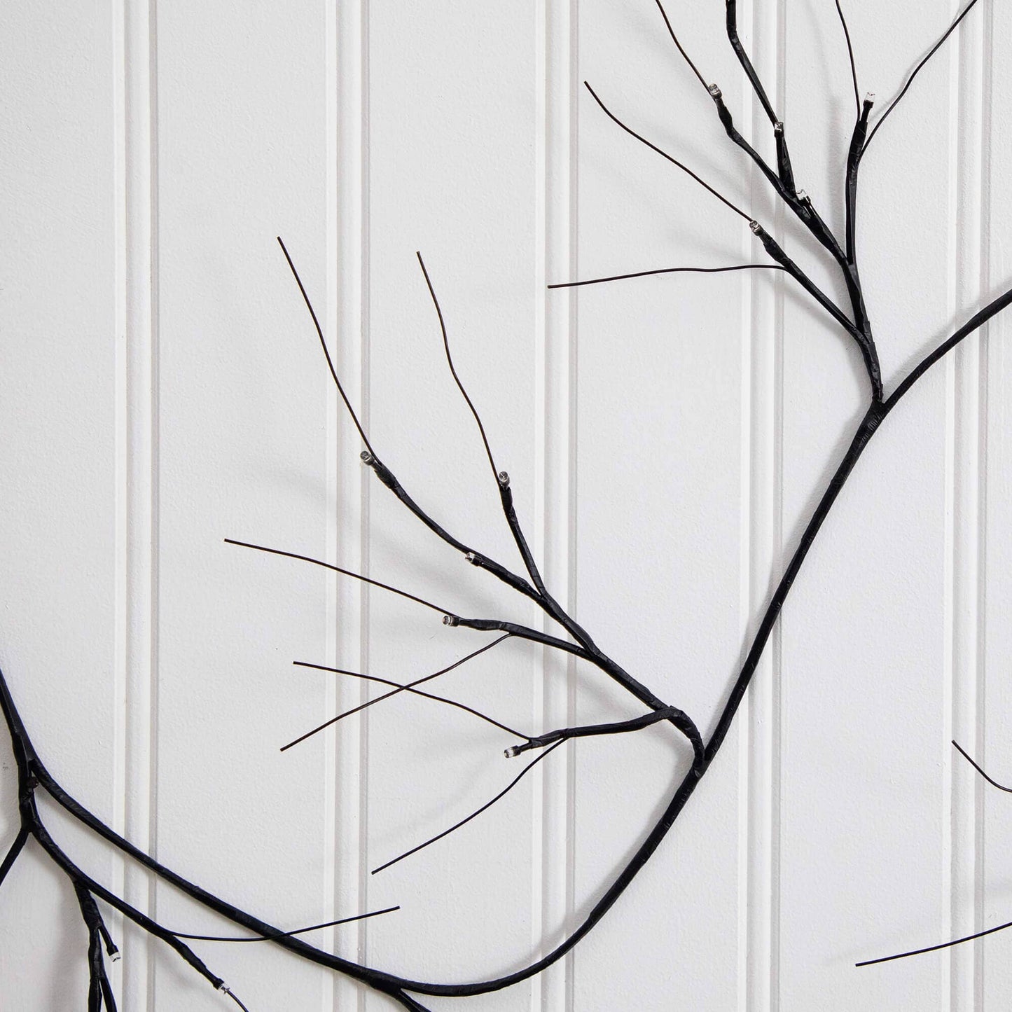 6.5' pre-lit artificial Halloween black twig garland with 48 purple LEDs on Tampa Home & Garden Store