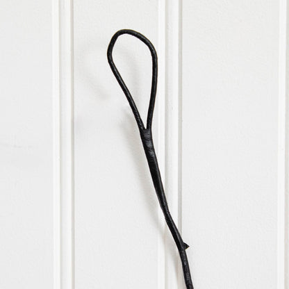 Garland 6.5' Pre-Lit Halloween Black Twig with 48 Purple LEDs, close-up of black cord loop on Tampa Home & Garden Store