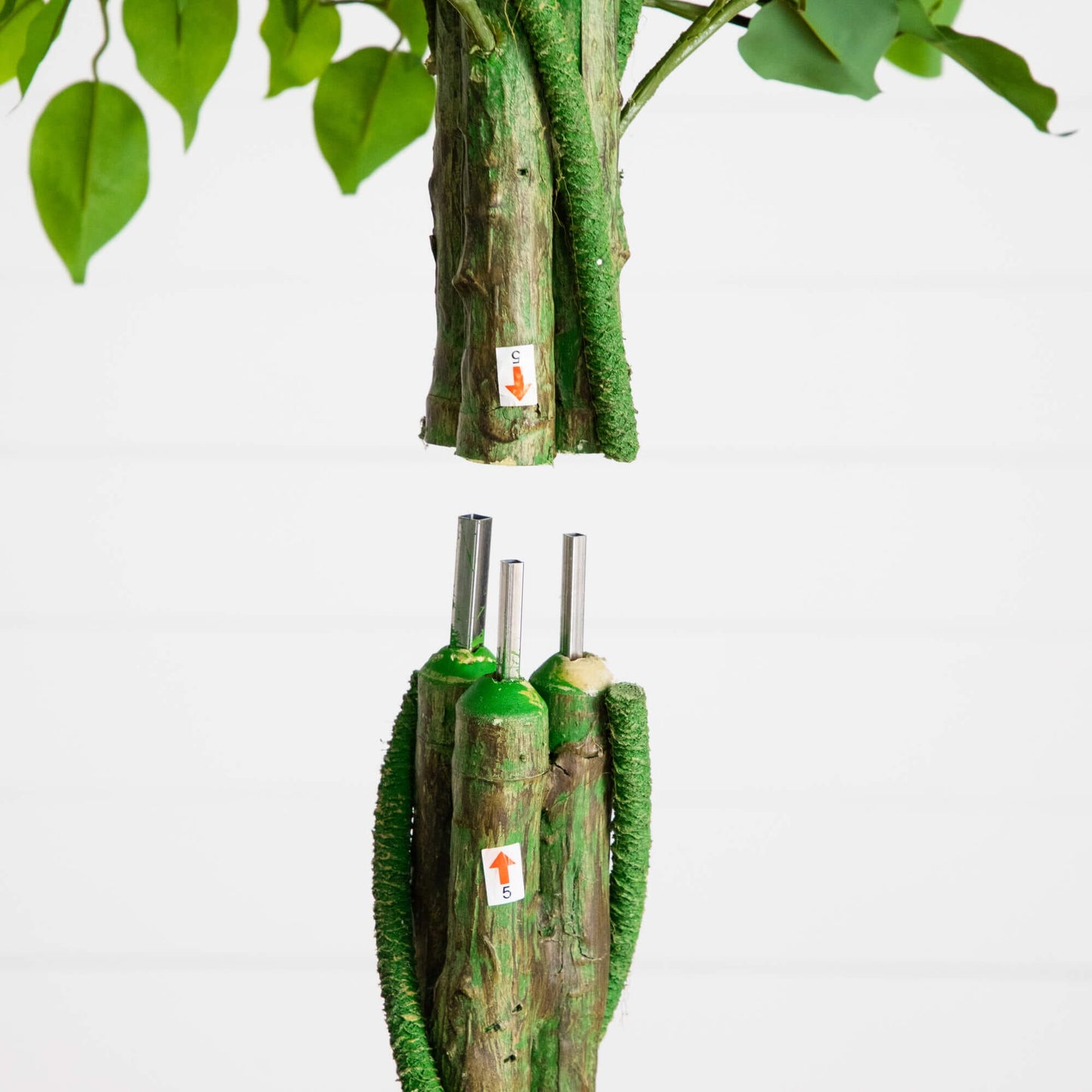 6.5' UV Resistant Artificial Ficus Tree with textured bark trunk and lush green leaves on Tampa Home & Garden Store