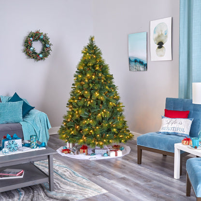Christmas tree Nearly Natural 6.5' NC Mixed Pine with 350 LED lights and 1367 bendable branches on Tampa Home & Garden Store