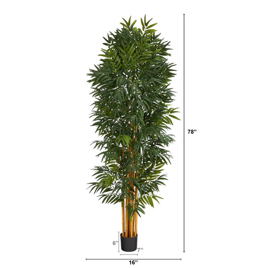 6.5’ Phoenix Palm Artificial tree with Natural Trunk - Tampa Home & Garden Store