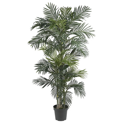 Nearly Natural Golden Cane Palm Tree, 6.5 ft tall, artificial indoor plant in black pot on Tampa Home & Garden Store