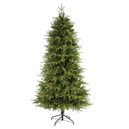 6.5 ft Vancouver Fir Natural Look artificial Christmas tree with 400 LED lights on Tampa Home & Garden Store