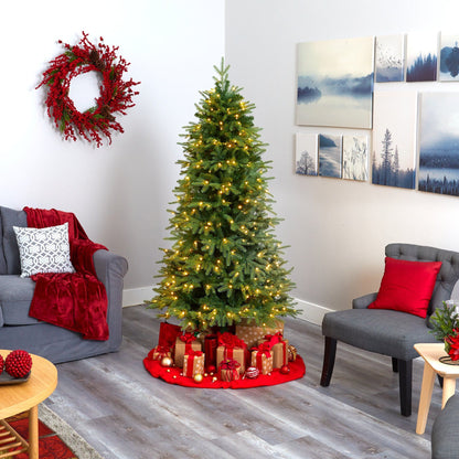 Nearly Natural Vancouver Fir 6.5 ft Natural Look artificial Christmas tree with 400 LED lights on Tampa Home & Garden Store