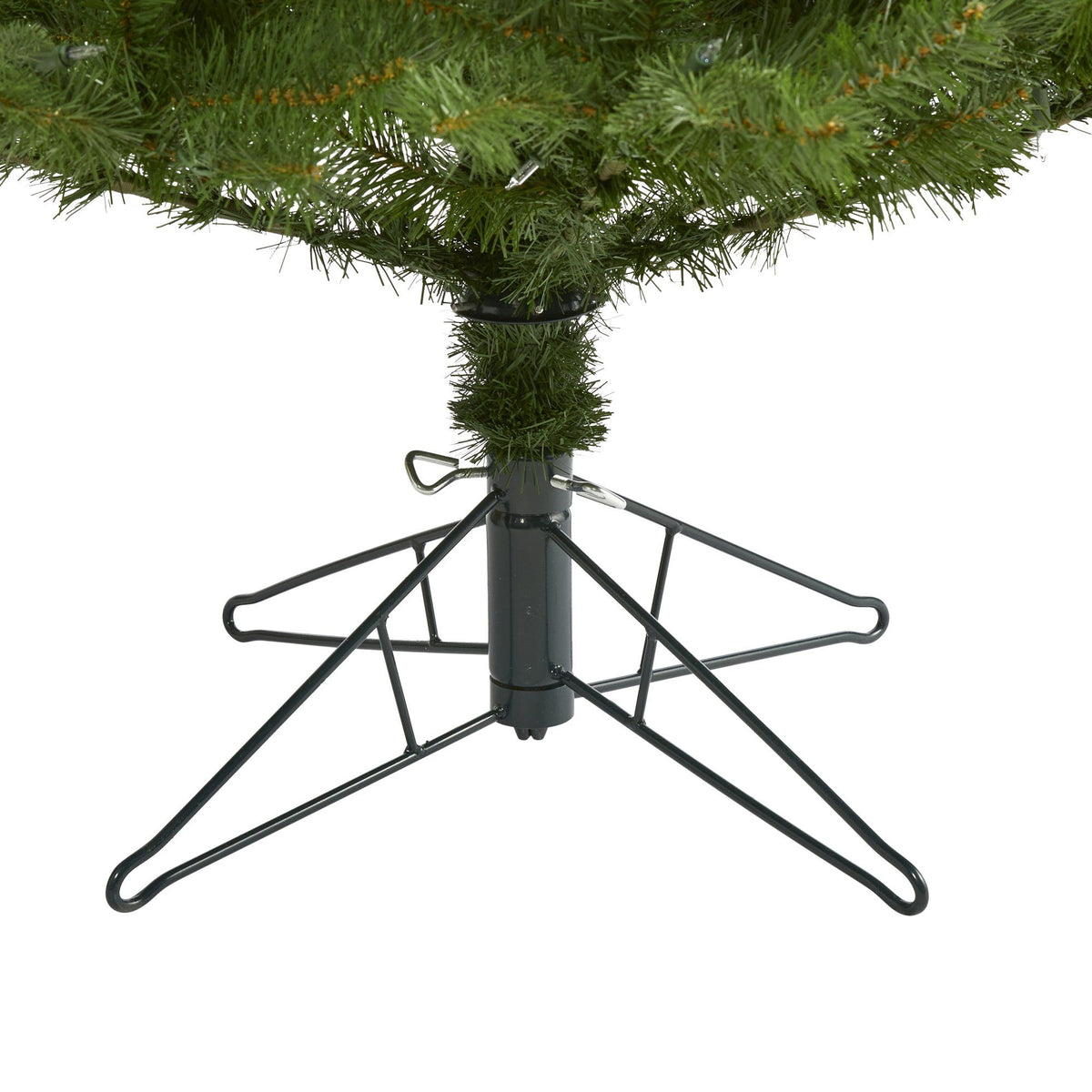 Nearly Natural 6.5' Vancouver Spruce artificial Christmas tree with green needles and stand on Tampa Home & Garden Store