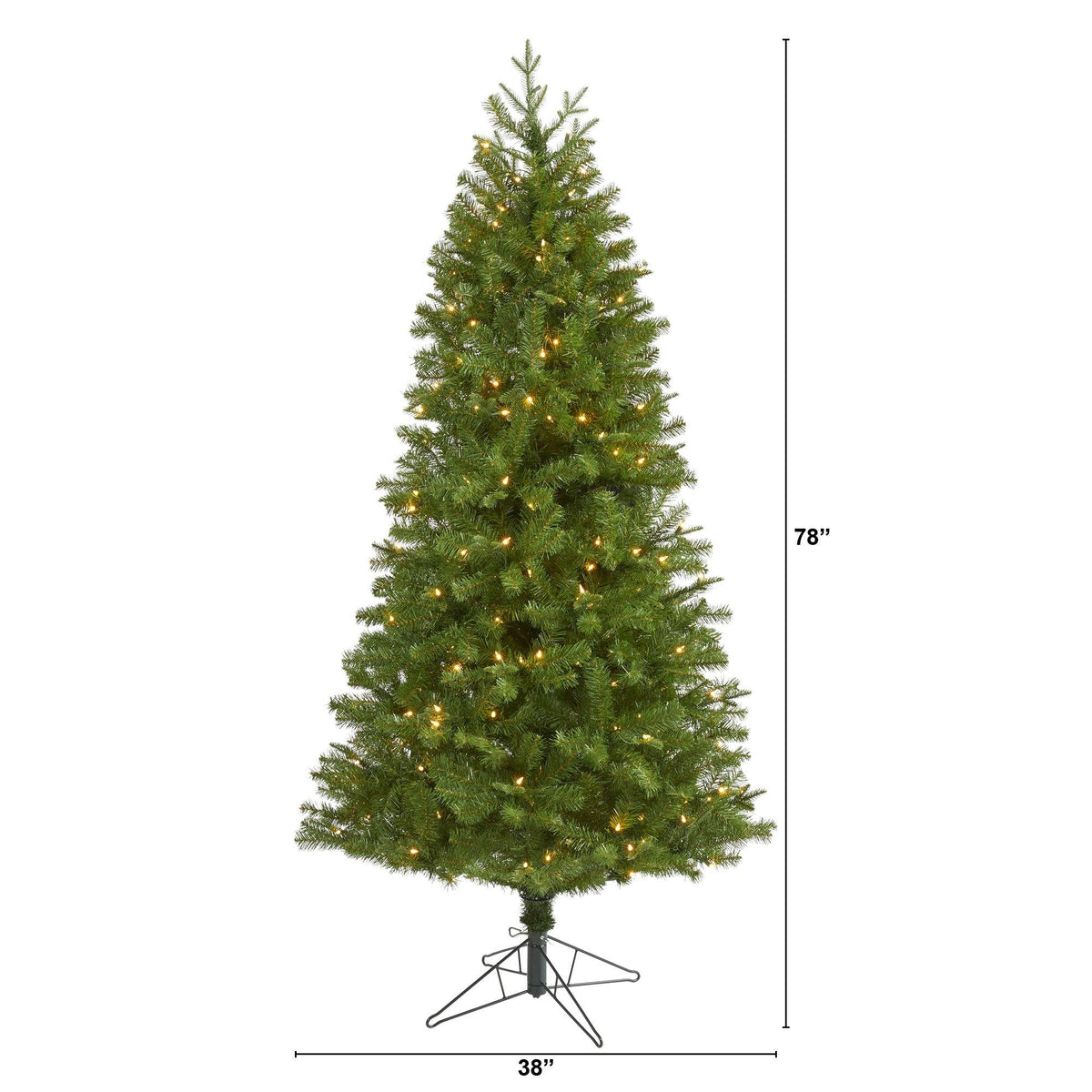 Vancouver Spruce 6.5' Nearly Natural artificial Christmas tree with 250 warm white lights on Tampa Home & Garden Store