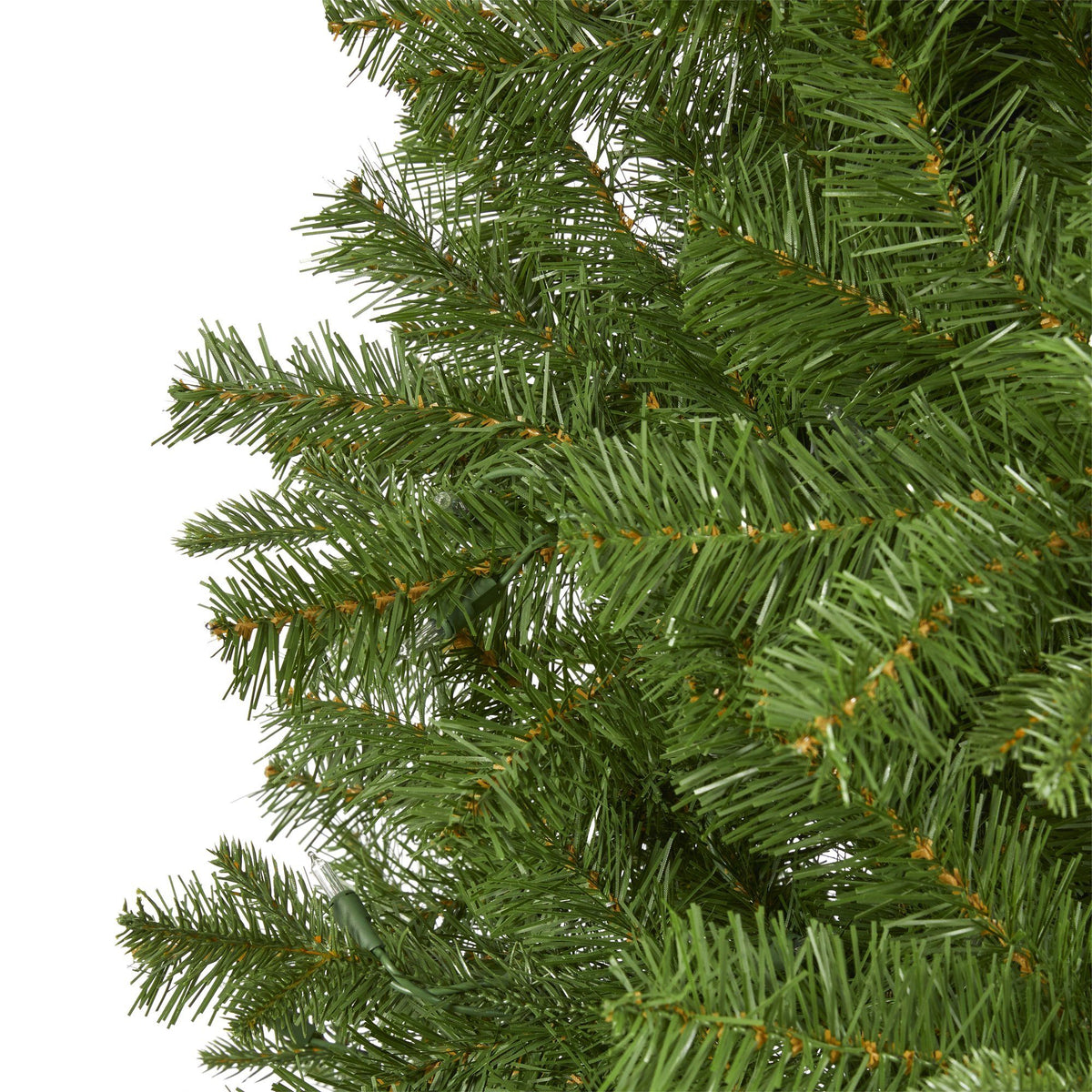 6.5' Vancouver Spruce artificial Christmas tree with dense green needles and bendable branches Nearly Natural on Tampa Home & Garden Store