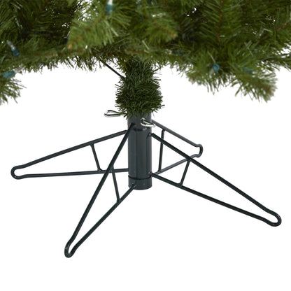 6.5' Vermont Spruce artificial Christmas tree by Nearly Natural with metal stand on Tampa Home & Garden Store