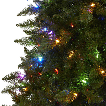 6.5' Vermont Spruce Artificial Christmas Tree Nearly Natural with multicolor lights on Tampa Home & Garden Store