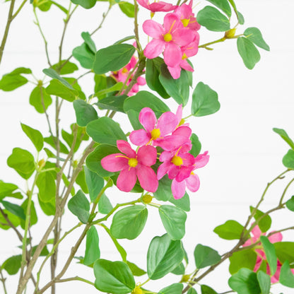 6' Artificial Dogwood Tree with Real-Touch Leaves by Nearly Natural, pink blossoms on Tampa Home & Garden Store