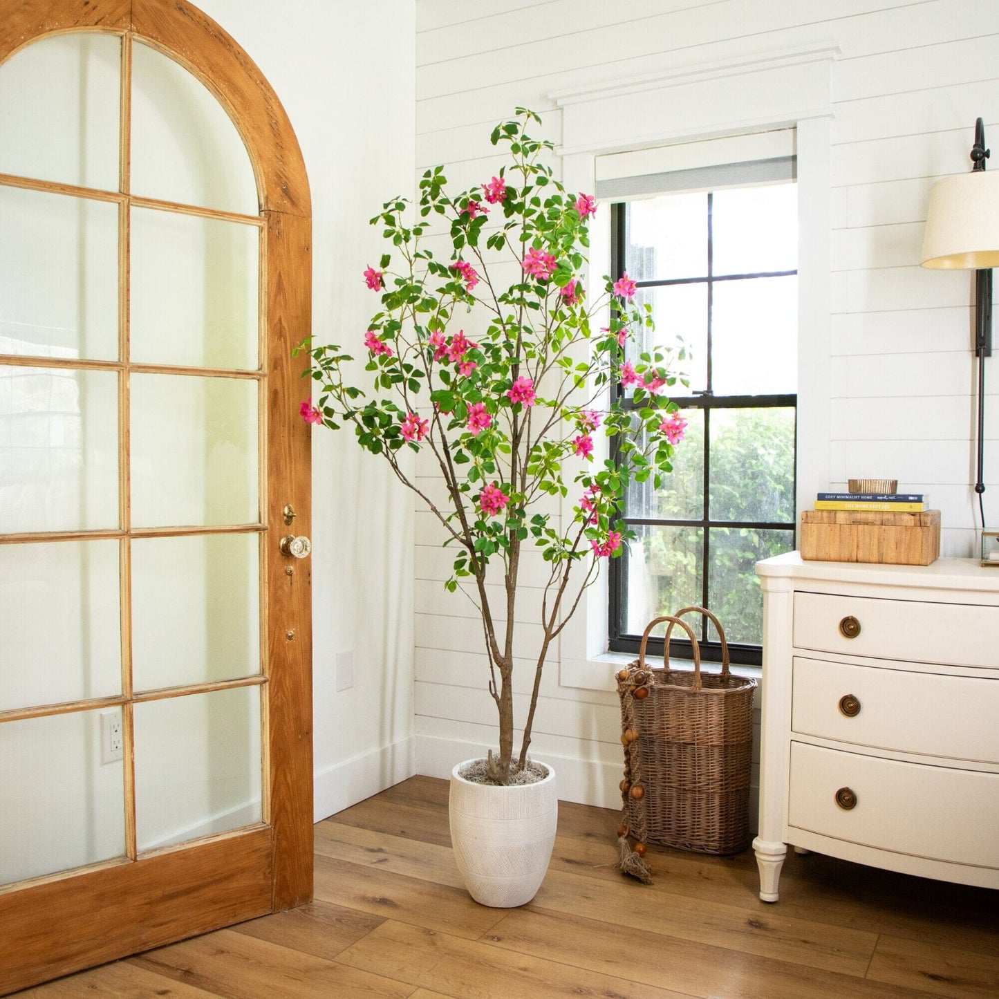 6' Artificial Dogwood Tree with Real Touch Leaves by Nearly Natural; green foliage indoors on Tampa Home & Garden Store