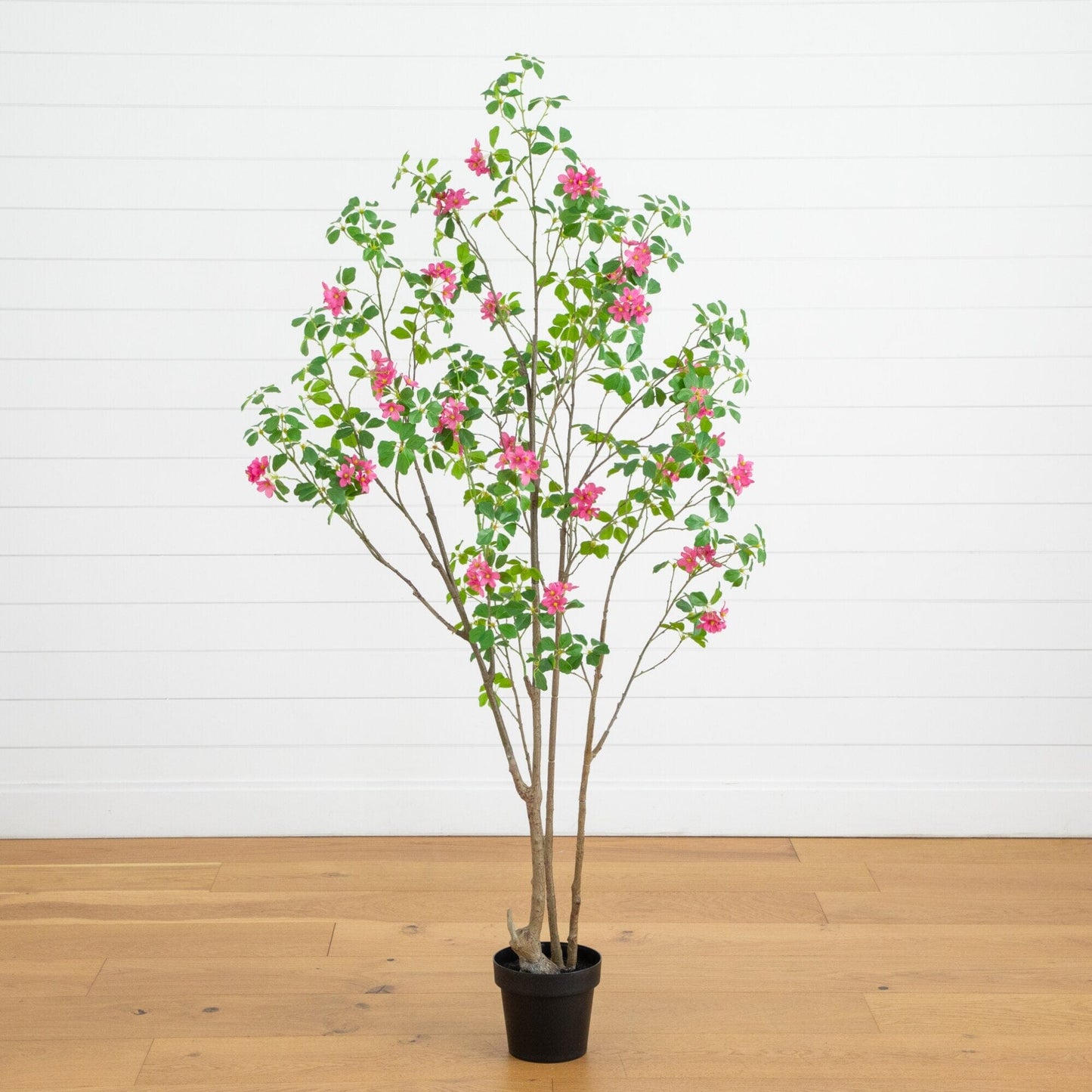 6' Artificial Dogwood Tree with Real Touch Leaves, Nearly Natural, in black pot on Tampa Home & Garden Store