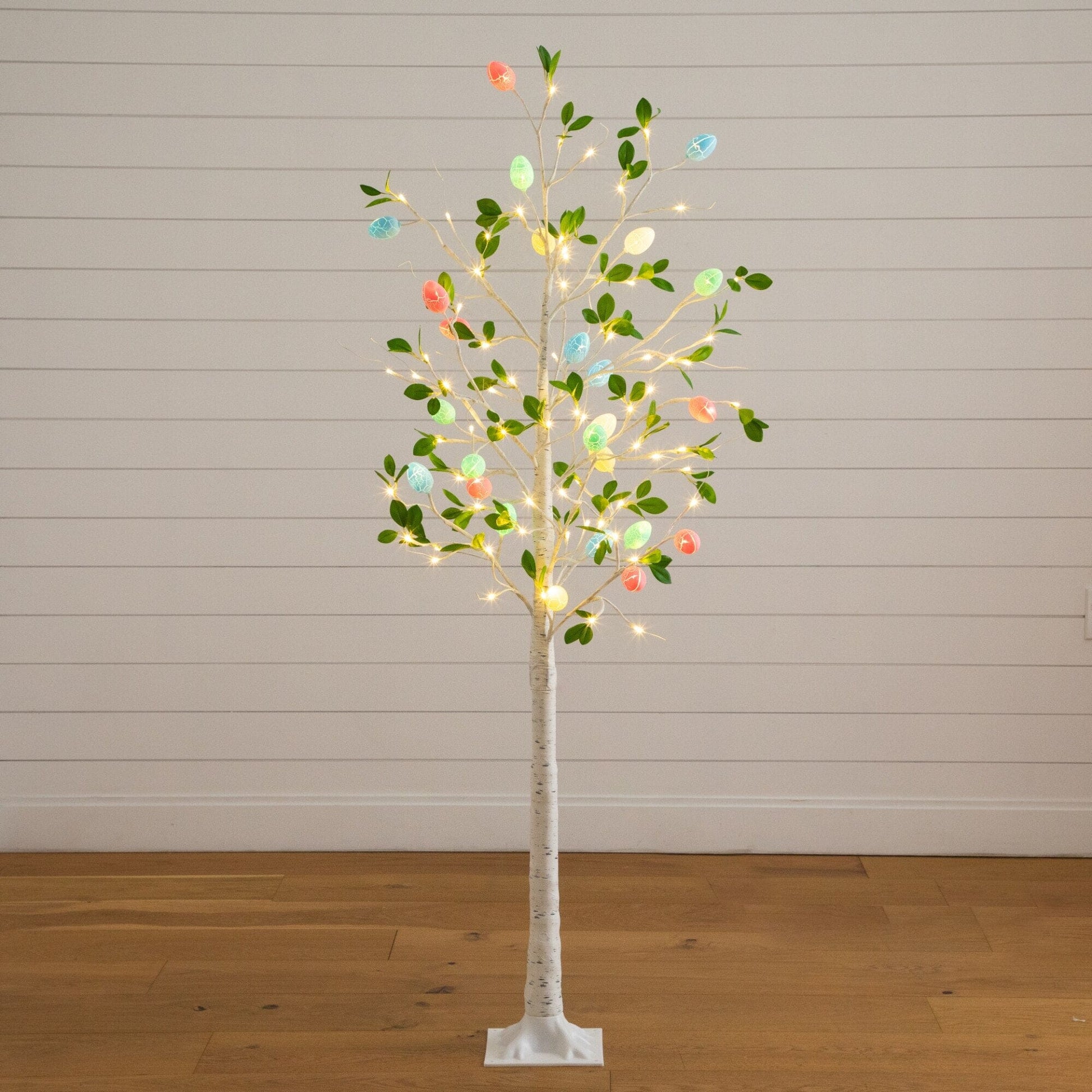6' pre-lit Blooming Easter Egg Twig Tree with 24 warm white LEDs by Nearly Natural on Tampa Home & Garden Store