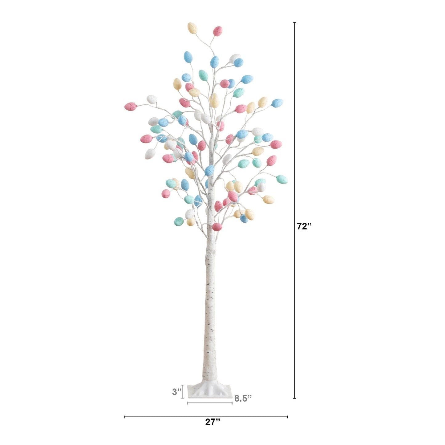6' Nearly Natural pre-lit Easter twig tree with 96 pastel egg-shaped LED ornaments on Tampa Home & Garden Store