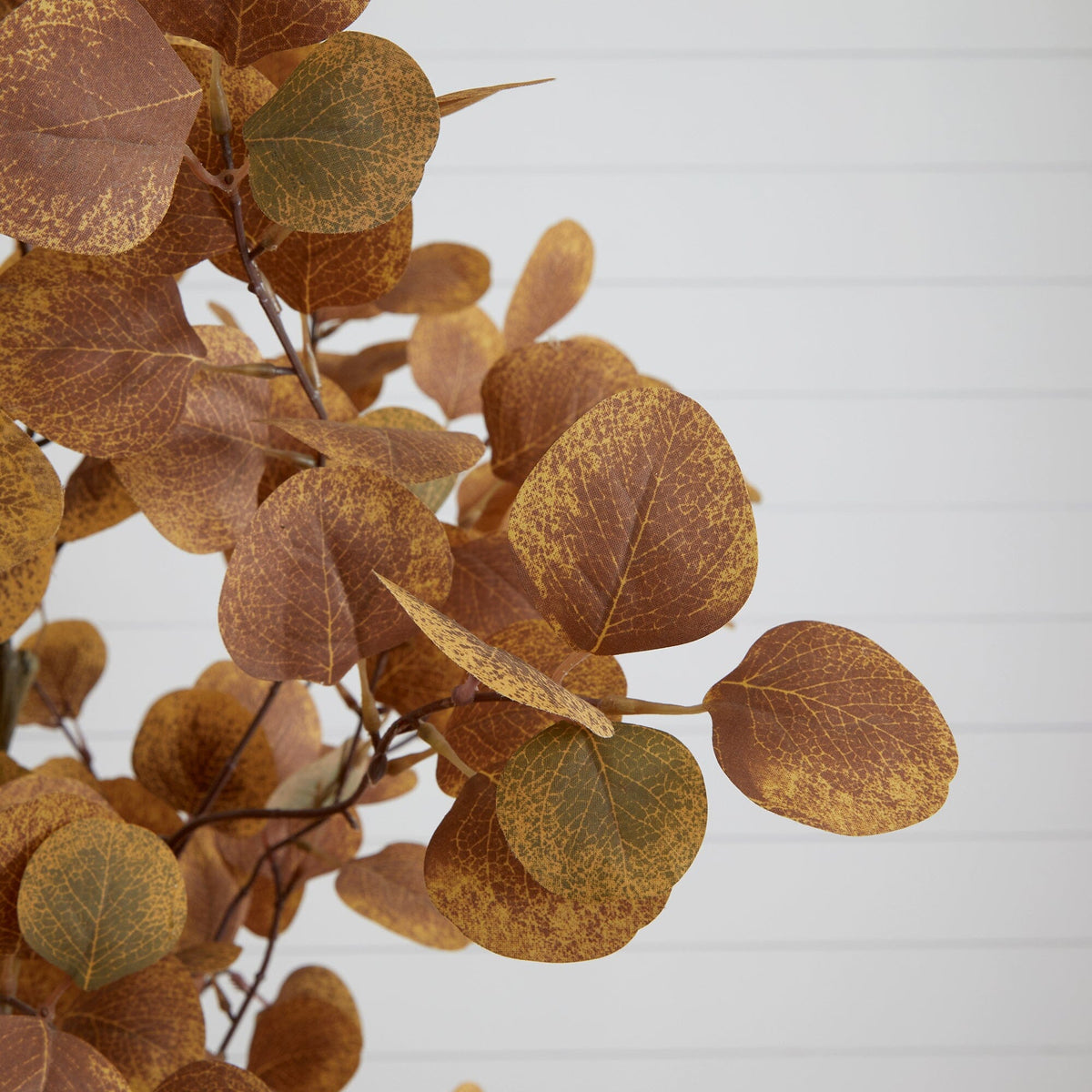 7’ Artificial Autumn Fall Eucalyptus Tree with brown speckled leaves by Nearly Natural on Tampa Home & Garden Store