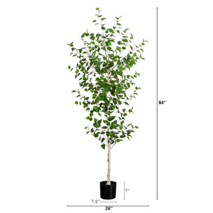 7 Foot Artificial Birch and Indoor Decor Tree