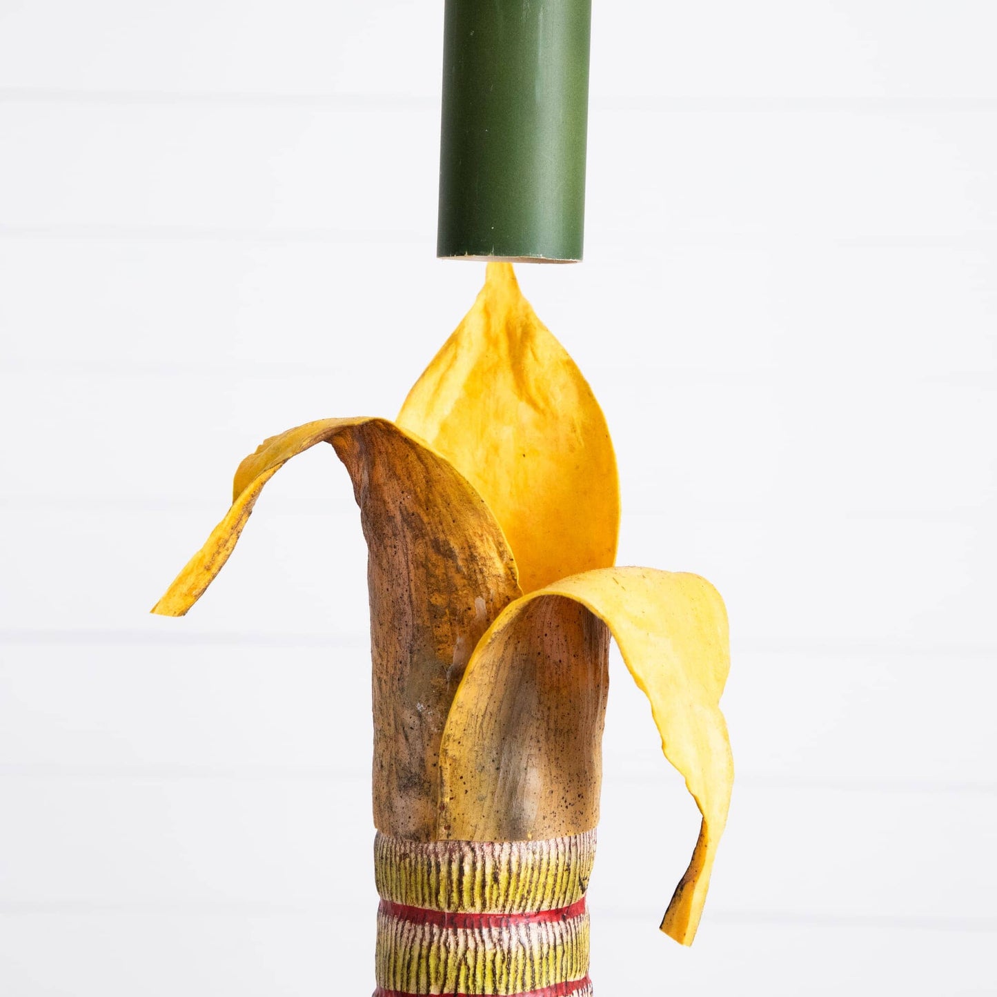 7’ artificial coconut palm tree Nearly Natural green trunk with dried yellow fronds on Tampa Home & Garden Store