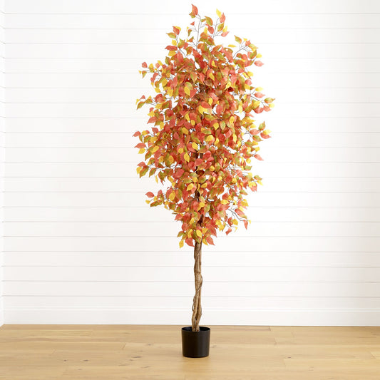 7’ Autumn Ficus Artificial Fall Tree - Tampa Home & Garden Store