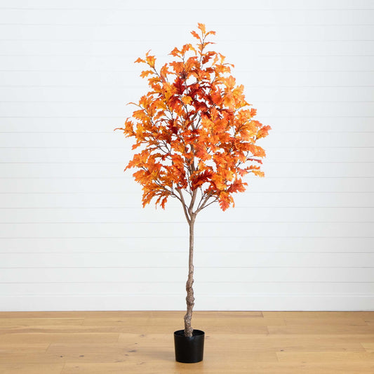 7’ Autumn Oak Artificial Fall Tree - Tampa Home & Garden Store