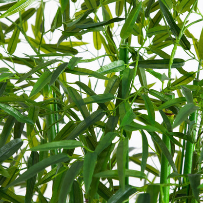 7' Bamboo Tree UV Resistant indoor/outdoor by Nearly Natural with dense green leaves on Tampa Home & Garden Store