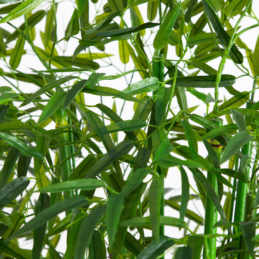 7' Bamboo Tree UV Resistant indoor/outdoor by Nearly Natural with dense green leaves on Tampa Home & Garden Store