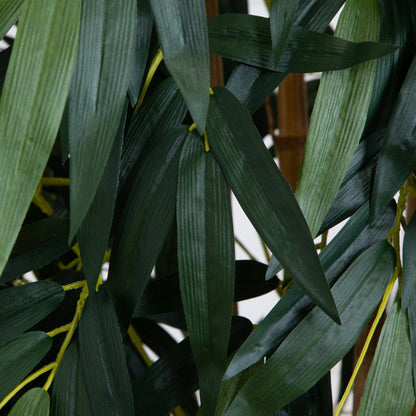 7' Biggy Style Bamboo Silk Tree artificial bamboo leaves in dark green silk with yellow stems on Tampa Home & Garden Store