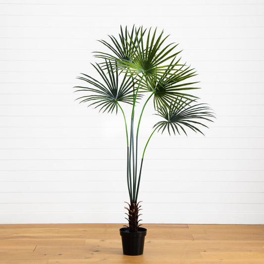 7’ Fan Palm Tree UV Resistant (Indoor/Outdoor) - Tampa Home & Garden Store
