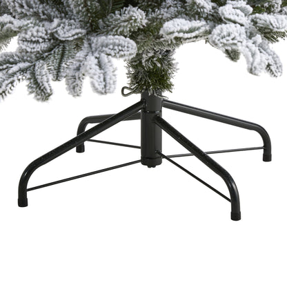 Christmas tree Nearly Natural 7’ flocked NC Fir with 550 warm white lights and bendable branches on Tampa Home & Garden Store
