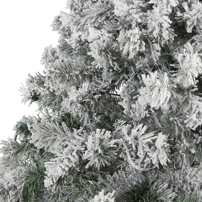 7ft flocked Rock Springs spruce artificial Christmas Tree 800 bendable branches needles on Tampa Home & Garden Store