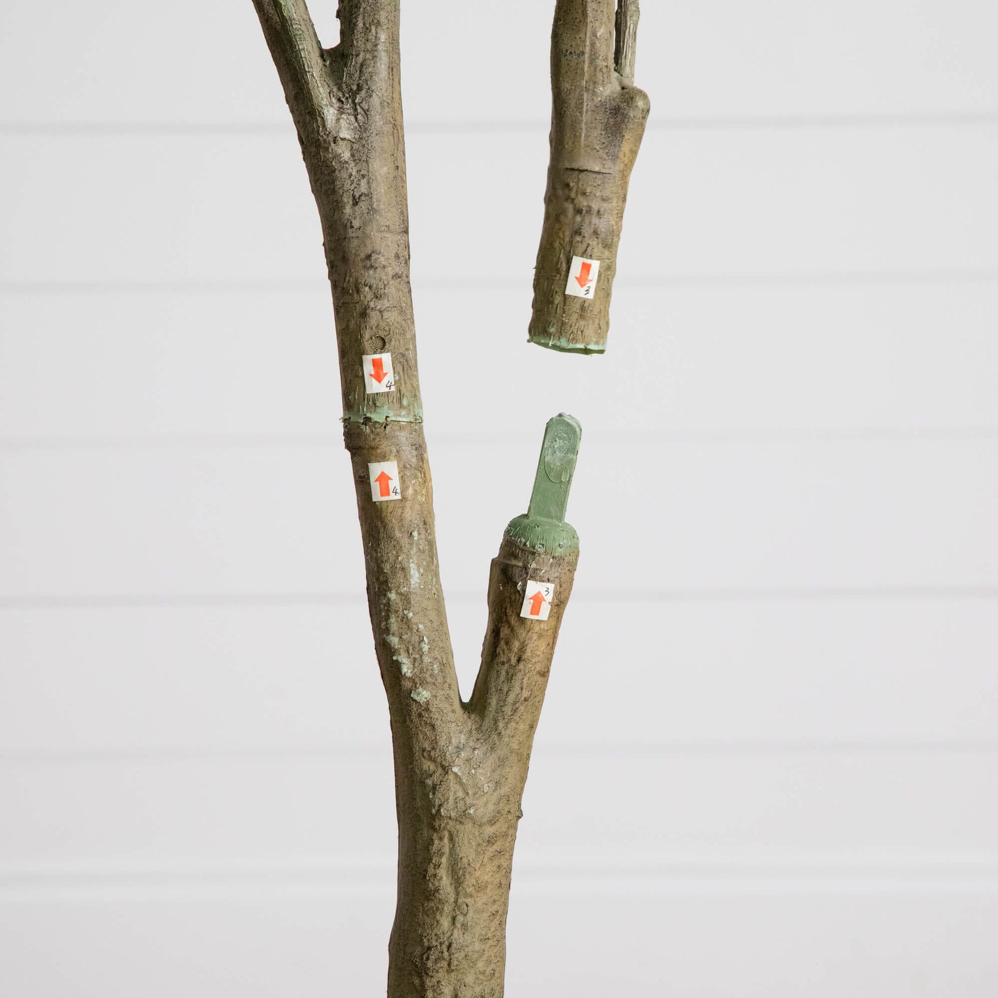 7' Artificial Dogwood Tree trunks with brown bark texture and visible label stickers on Tampa Home & Garden Store